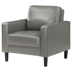 Farallone Grey Upholstered Track Arm Accent Chair