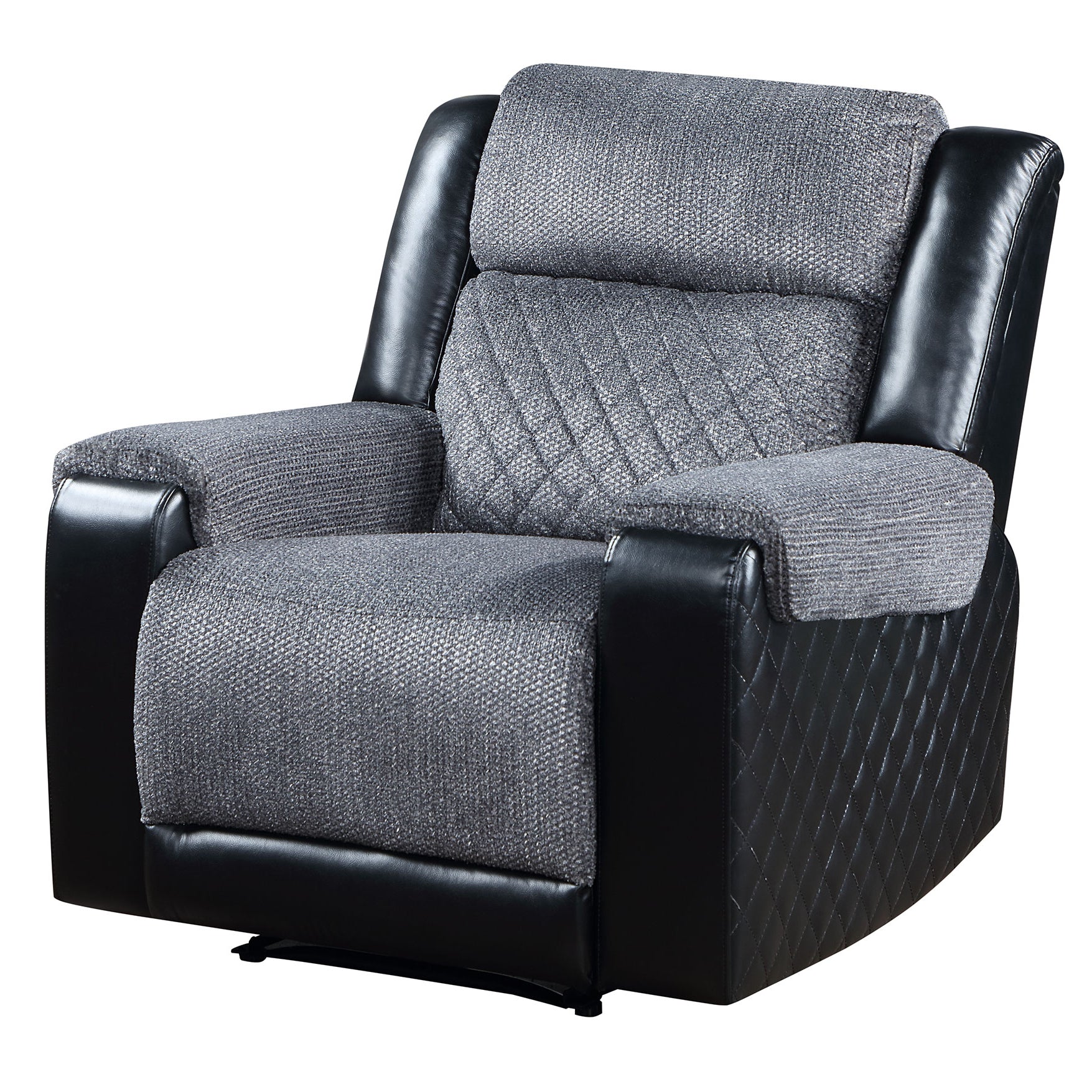 ALICIA GREY/BLACK RECLINER