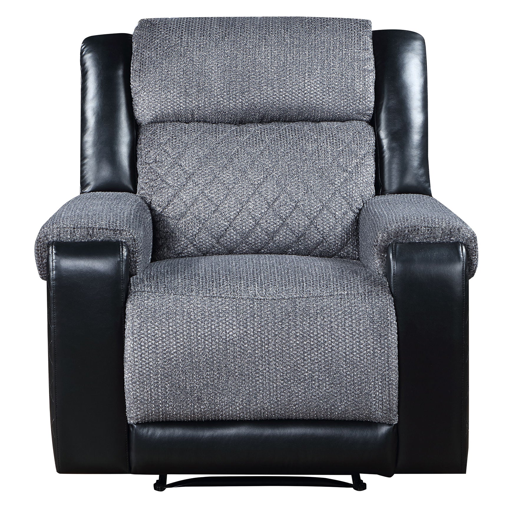 ALICIA GREY/BLACK RECLINER