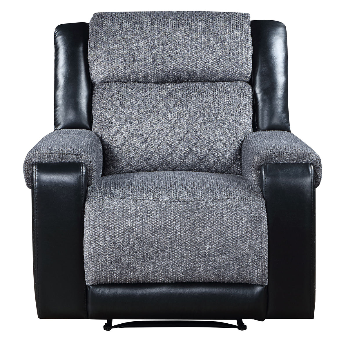 ALICIA GREY/BLACK RECLINER