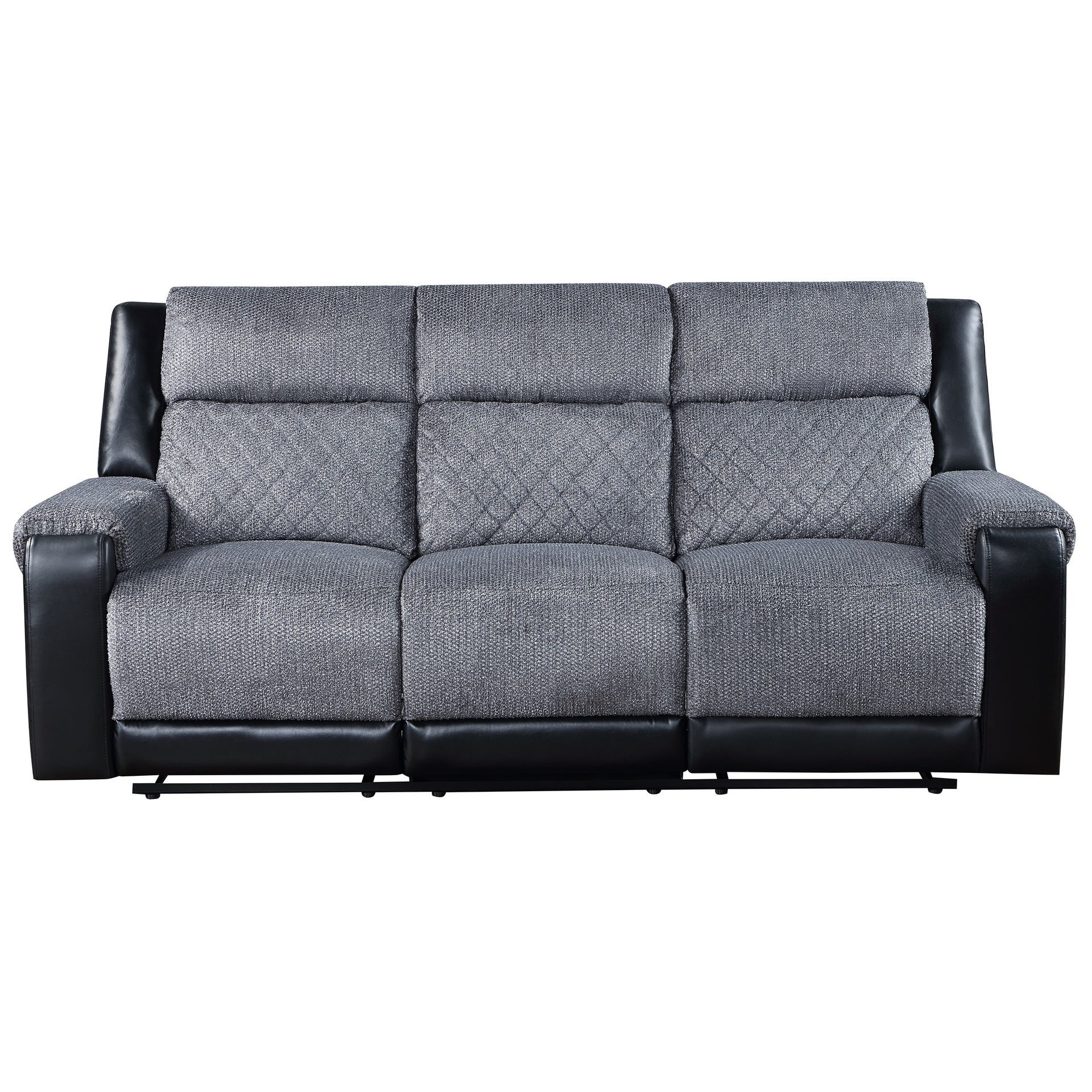 ALICIA GREY/BLACK RECLINING SOFA LOVESEAT AND CHAIR