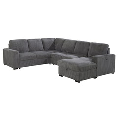 Melody Grey Sectional with Pullout