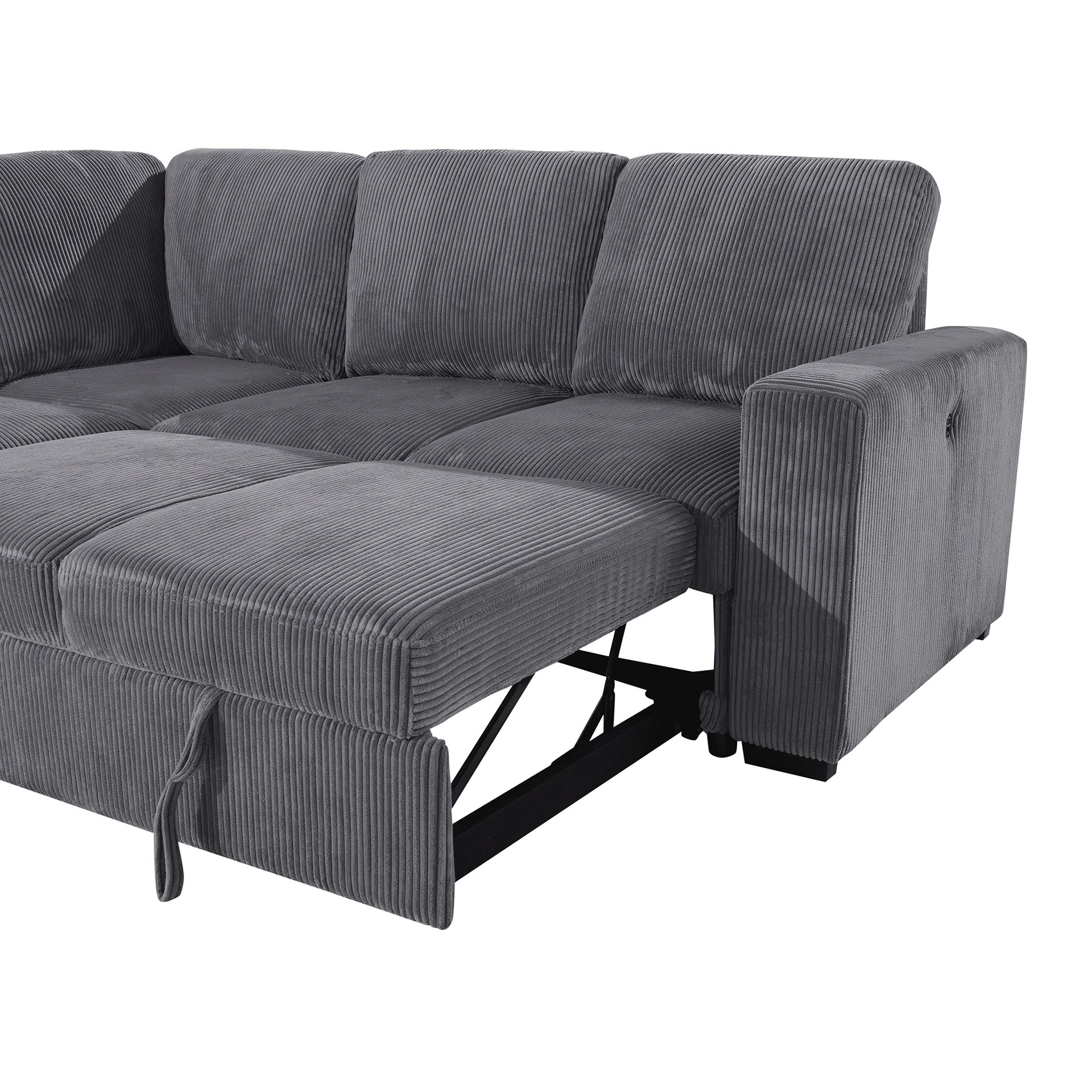 Melody Grey Sectional with Pullout