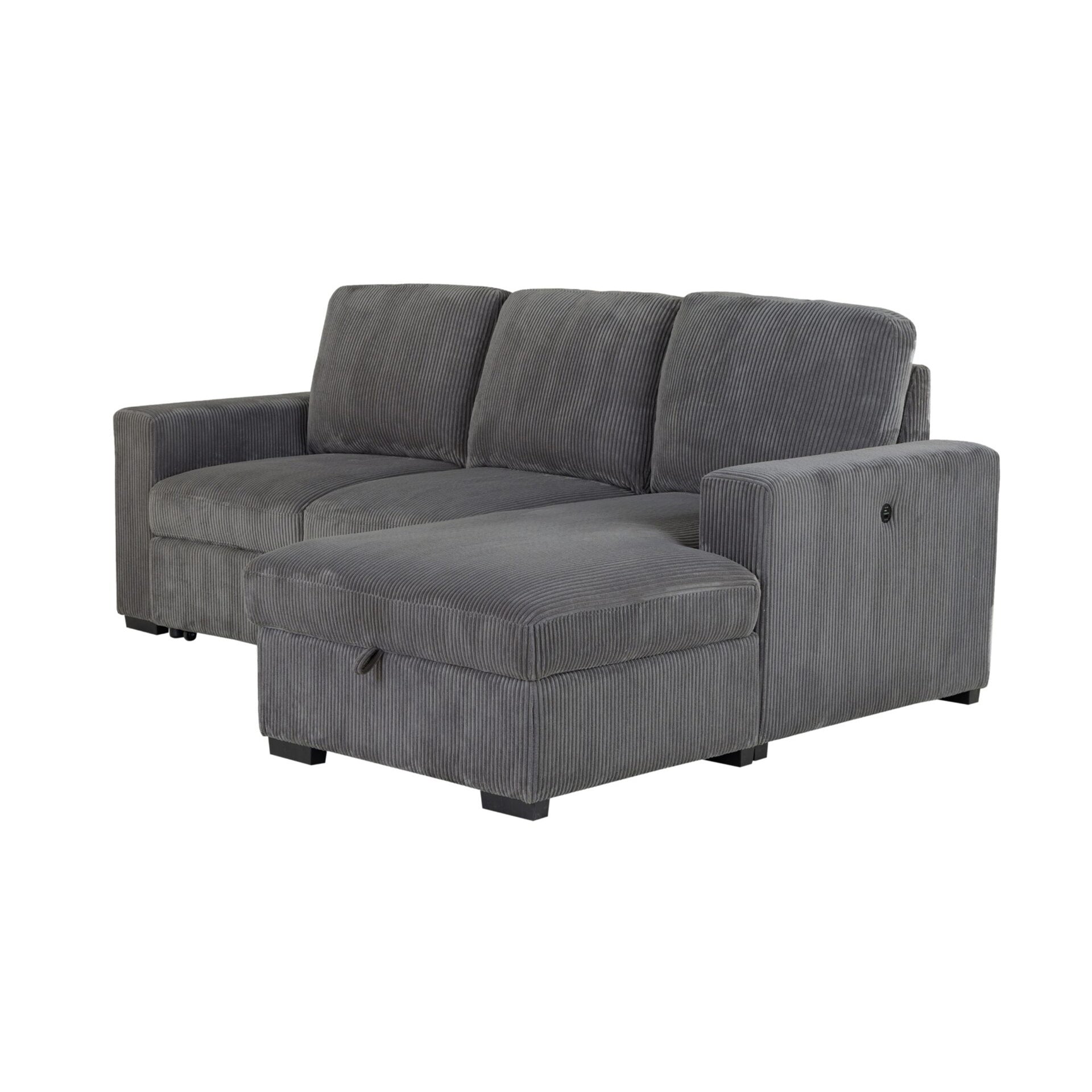 Melody Grey Sectional Without Pullout