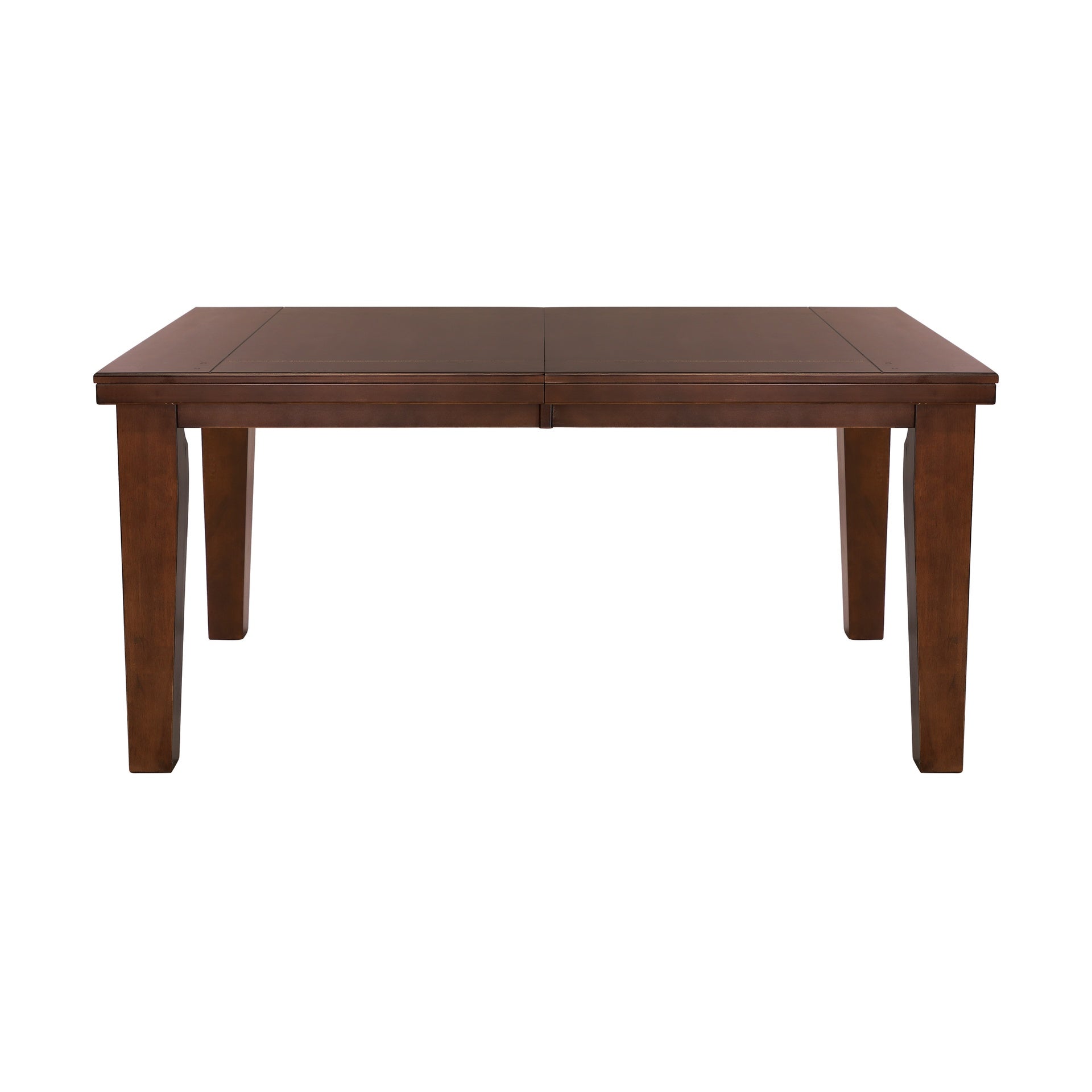 Dark Oak Finish Rectangular 1pc Dining Table with Self-Storing Extension Leaf Wooden Simple Dining Furniture