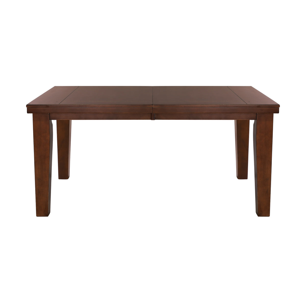 Dark Oak Finish Rectangular 1pc Dining Table with Self-Storing Extension Leaf Wooden Simple Dining Furniture