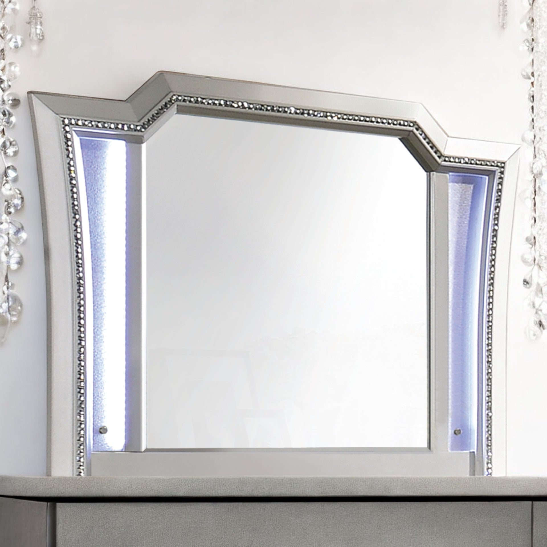 Kaitlyn LED & Champagne Finish Mirror W/Led