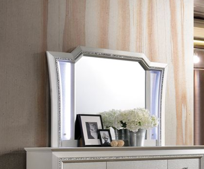 Kaitlyn LED & Champagne Finish Mirror W/Led