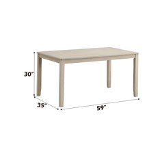 Ferris Antique Gray Finish Dining Table