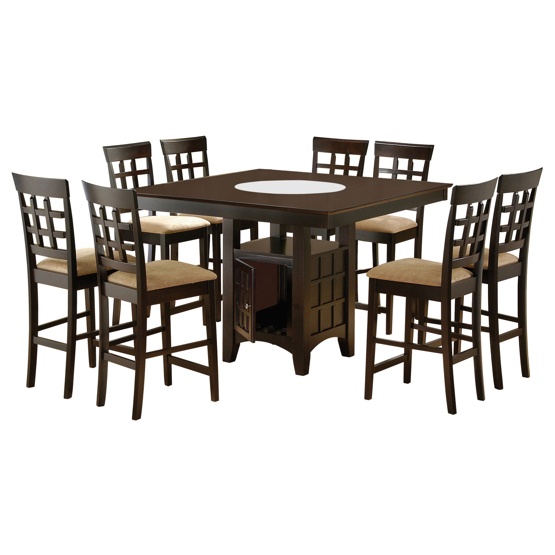 Tolland Tan and Cappuccino 9-piece Dining Set