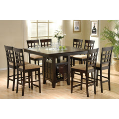 Tolland Tan and Cappuccino 9-piece Dining Set