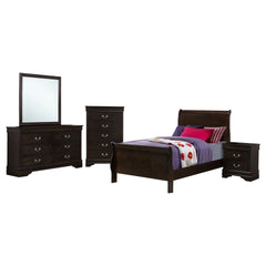 Bruno Cappuccino 5-piece Twin Bedroom Set