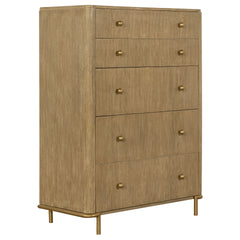 Stevie Sand Wash/Natural Cane 5-piece Bedroom Set