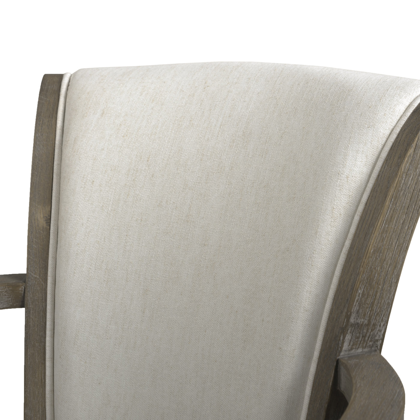 Williams 27in Swivel Counter Height Bar Stool, Natural White Linen