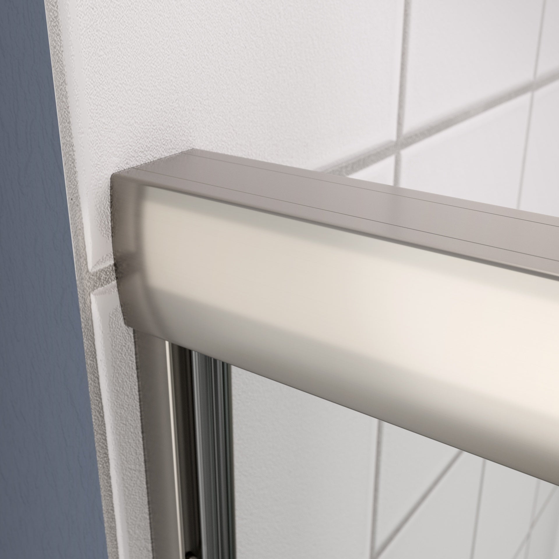 Bypass shower door, sliding door, with 1/4" tempered glass and Polished finish 56-60"x70"