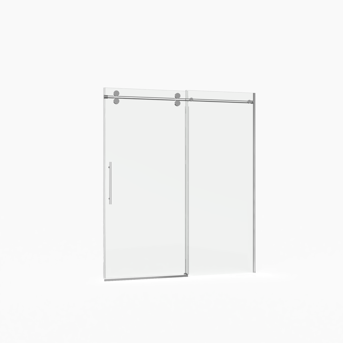 56"-60"W x 72"H Frameless Shower Door, Sliding Shower Door, with Premium 5/16"(8mm) Thick Tempered Glass Shower Enclosure ,Double Side Easy Clean Coat,Chrome Finished With Buffer