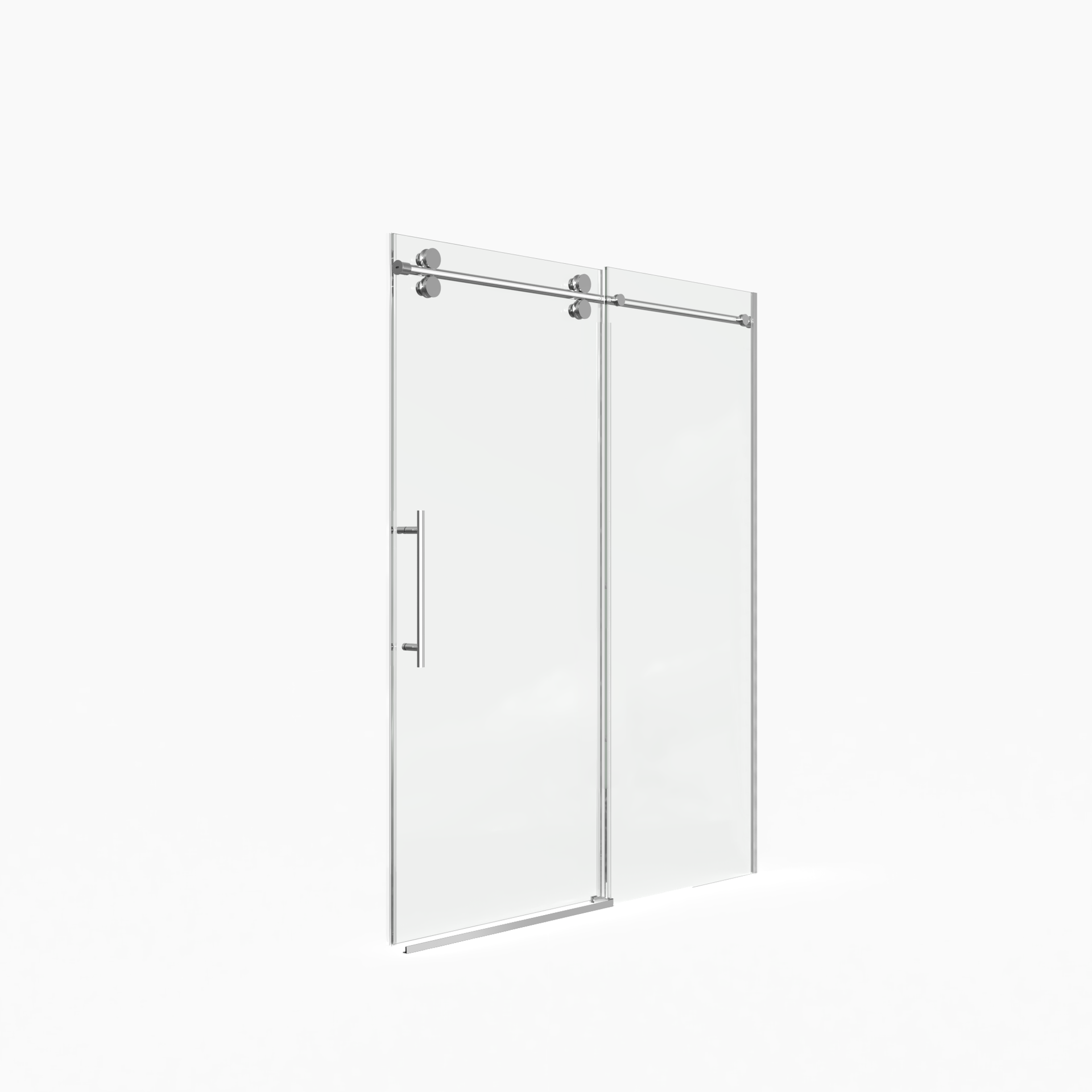 56"-60"W x 72"H Frameless Shower Door, Sliding Shower Door, with Premium 5/16"(8mm) Thick Tempered Glass Shower Enclosure ,Double Side Easy Clean Coat,Chrome Finished With Buffer