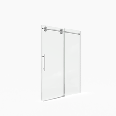 56"-60"W x 72"H Frameless Shower Door, Sliding Shower Door, with Premium 5/16"(8mm) Thick Tempered Glass Shower Enclosure ,Double Side Easy Clean Coat,Chrome Finished With Buffer