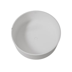 49 Inch Solid Surface Soaking Bathtub - Deep Soak Freestanding Tub