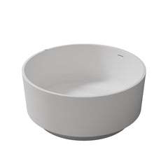 49 Inch Solid Surface Soaking Bathtub - Deep Soak Freestanding Tub