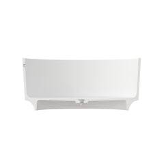49 Inch Solid Surface Soaking Bathtub - Deep Soak Freestanding Tub