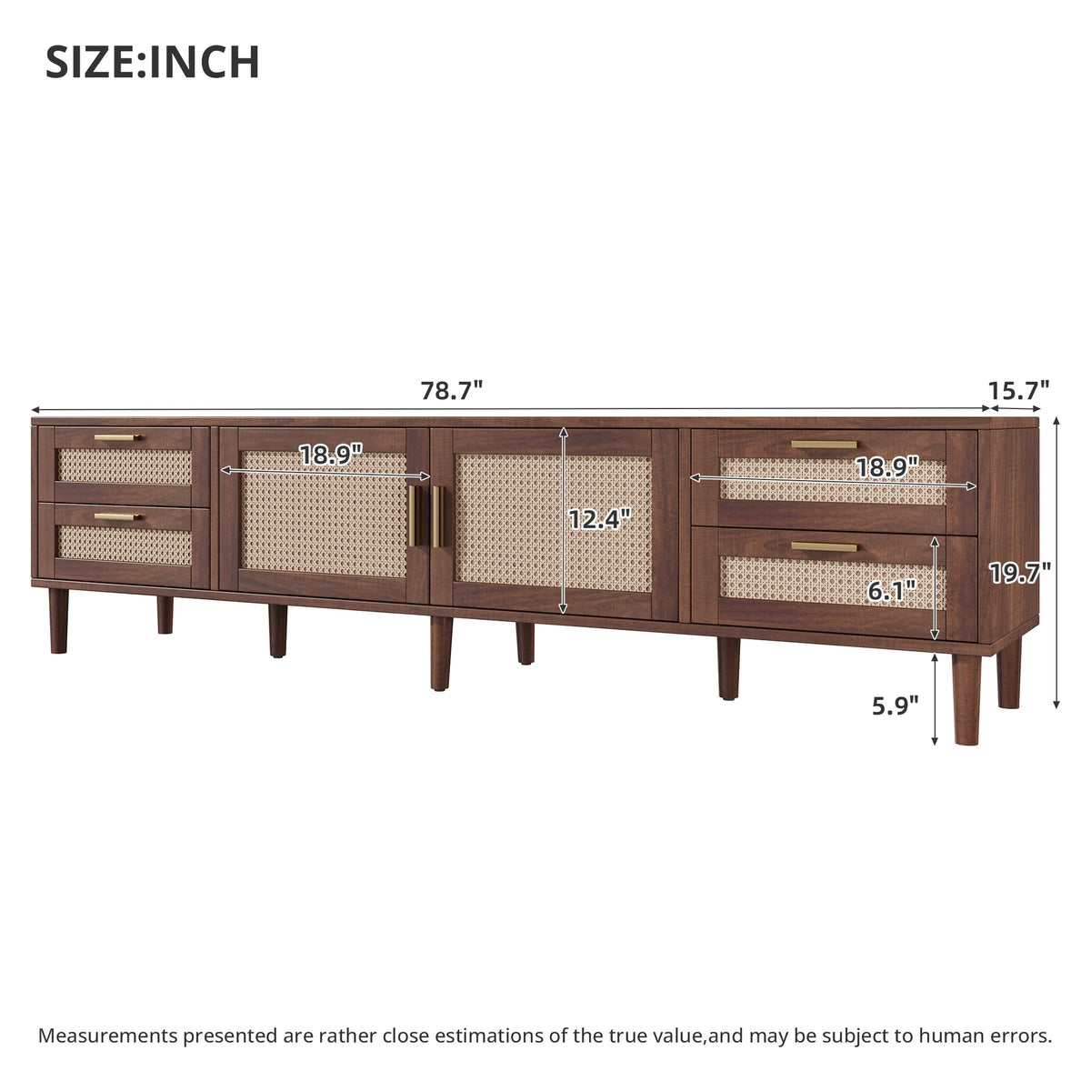 78 Inch TV Stand for TVs up to 85 inch, Media Console with 4 Drawers, Solid Wood Legs, Soft Closing Hinges, for Living Room, Modern Entertainment Center