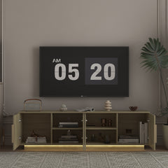 TV Stand  with 16 Color LEDs,68" Modern TV Stand,  TV Cabinet Entertainment Center for 55 60 65 Inch TV