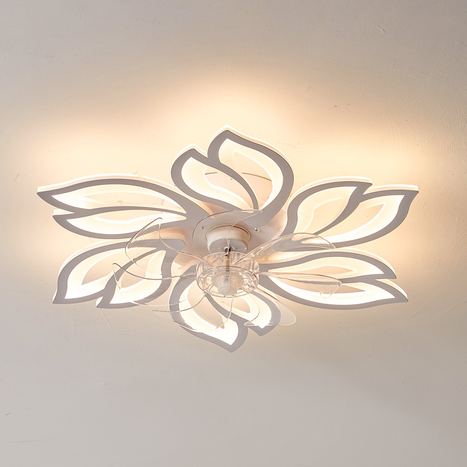 25.5In Ceiling Fan with Lights, Remote Control 3 Color Temperatures,6 Gear wind Speed Fan Light