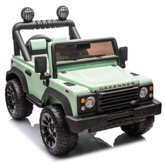 Licensed Land Rover Defender Volta 5008 24V Kids Ride On Car W/Parents Control,2wd,Four-wheel suspension,Bluetooth,MP3,Music,Adjustable volume,Power display,LED Lights,Speeds 1.86-3.11MPH for Kids 3-7