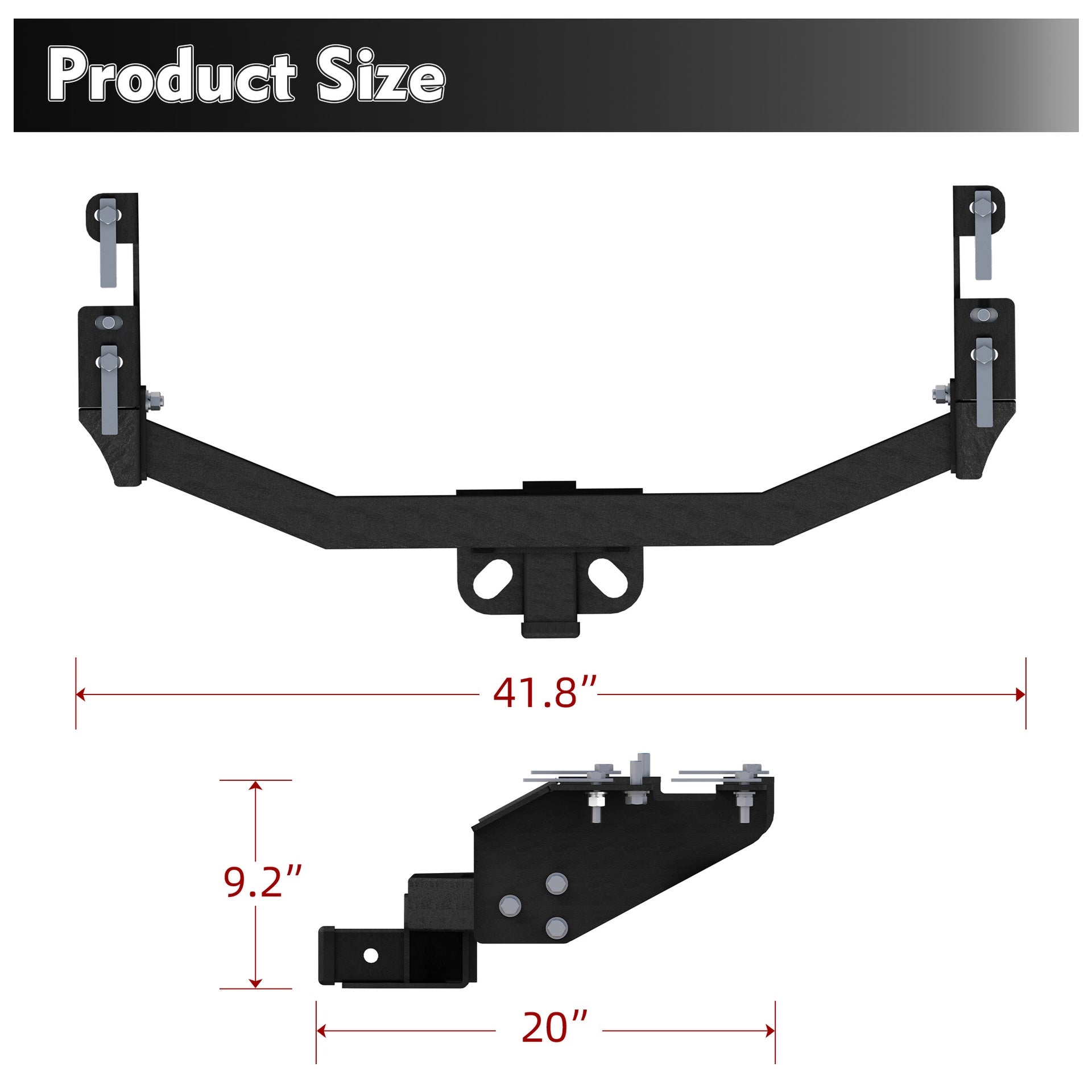For 2014-2018 Chevrolet Silverado 1500 All Styles / GMC Sierra 1500 All Styles  Rear tow bar
