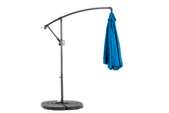 Best Choice Products 10ft Offset Hanging Market Patio Umbrella w/Easy Tilt Adjustment, Polyester Shade, 8 Ribs for Backyard, Poolside   -  ( Dark blue ) (No Base)