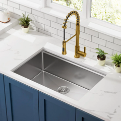 32 x 18 inch Undermount Workstation Sink, Stainless Steel Single Bowl Kitchen Sink 18 Gauge