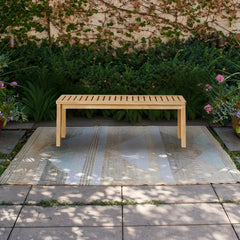 52.1" Outdoor Solid Wood Knot-Free Pine Backless Dining Swimming Pool Beach Bench with Slatted Seat – Modern Bench, Perfect for Patio, Backyard, Entryway, Hallway, Living Room, Bedroom, Front Door