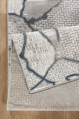 Geometrix GC_DIM1010 Gray 5 ft. 3 in. x 7 ft. 3 in. Area Rug