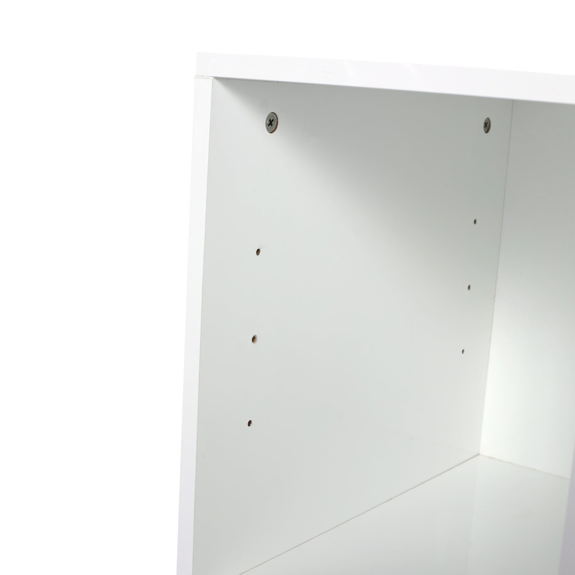 12 Inch Small Wall Mounted Storage Shelves, Suitable For Small Bathroom, Glossy White