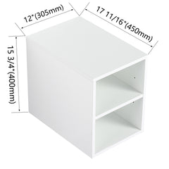 12 Inch Small Wall Mounted Storage Shelves, Suitable For Small Bathroom, Glossy White