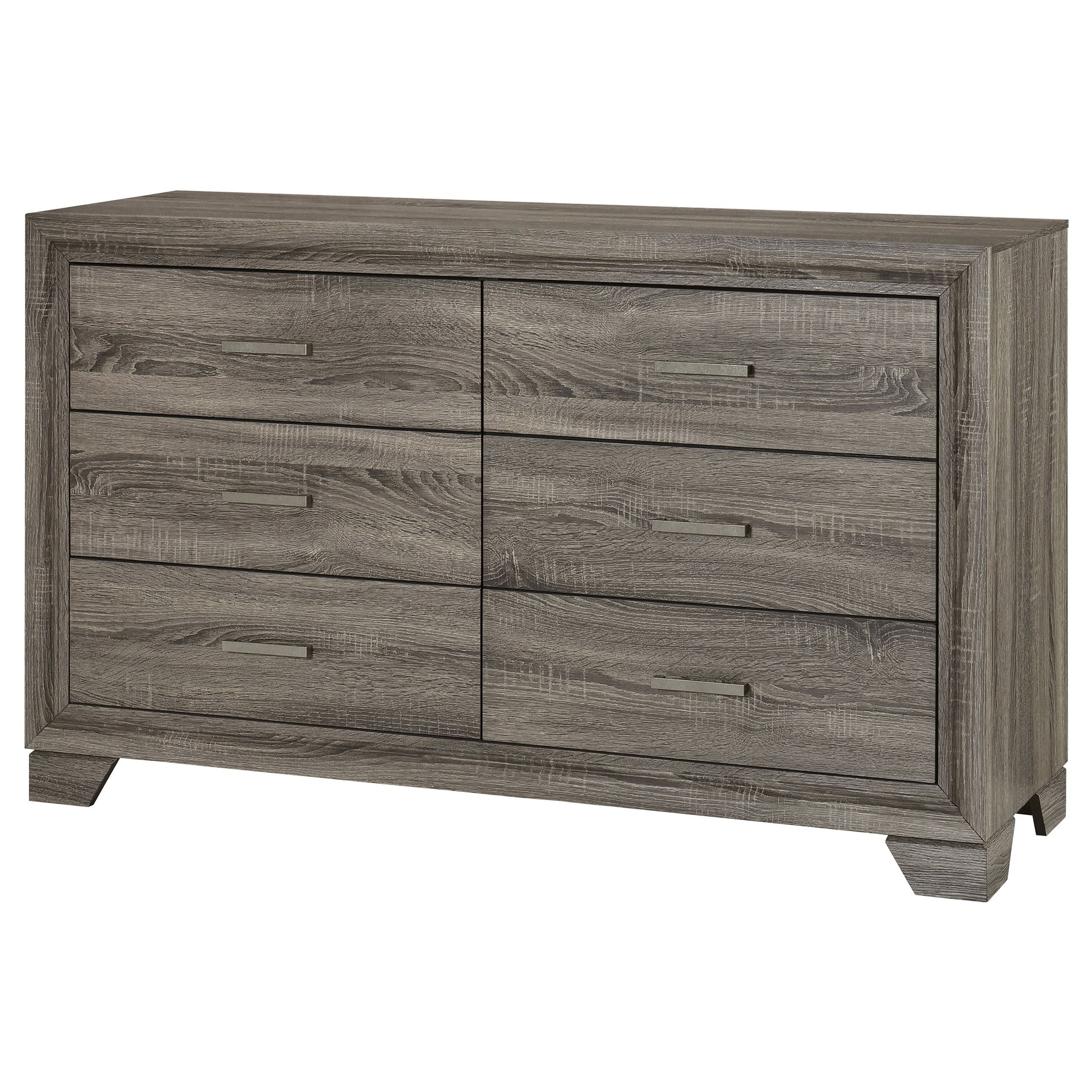 Funston Brown Oak 6-drawer Dresser Cabinet