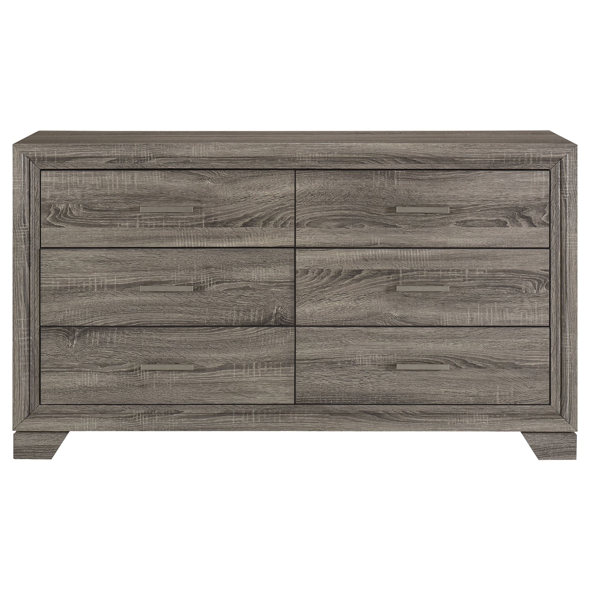 Funston Brown Oak 6-drawer Dresser Cabinet