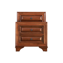 Charming Oak Nightstand With Curved Fronts