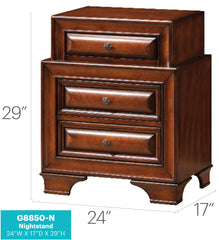Charming Oak Nightstand With Curved Fronts