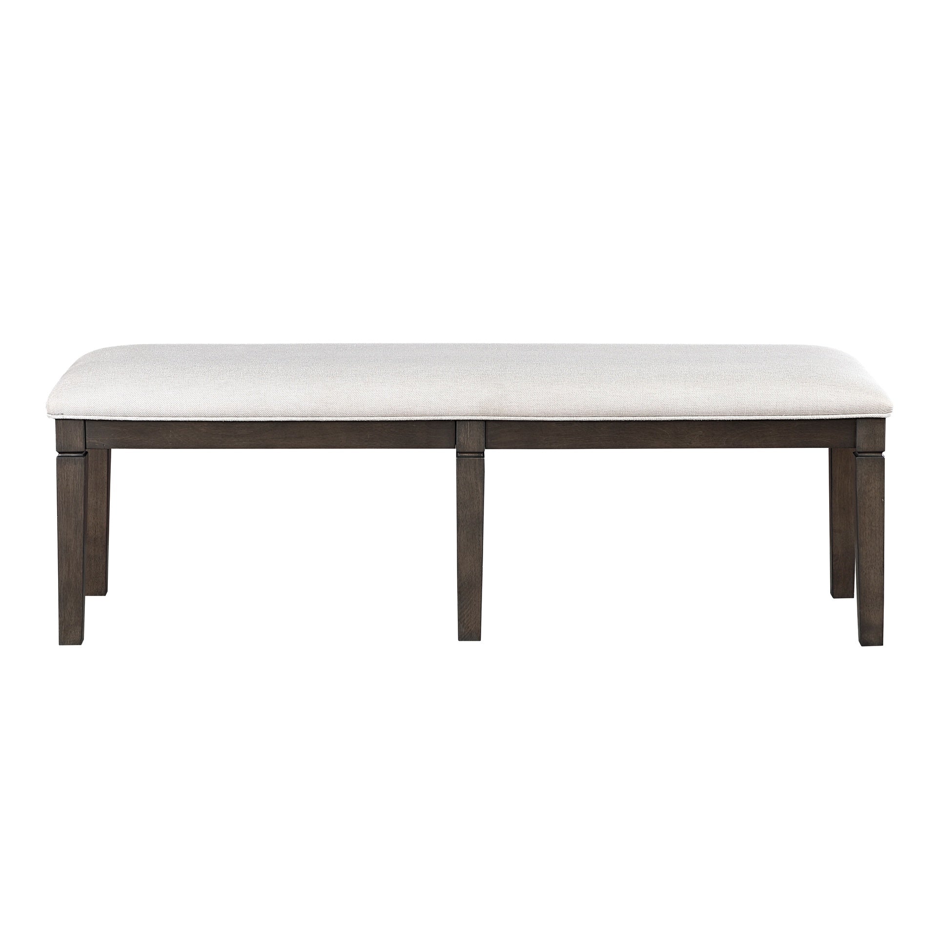 Classic Style Dark Espresso Finish Dining Bench 1pc Upholstery Seat Wooden Dining Room Furniture