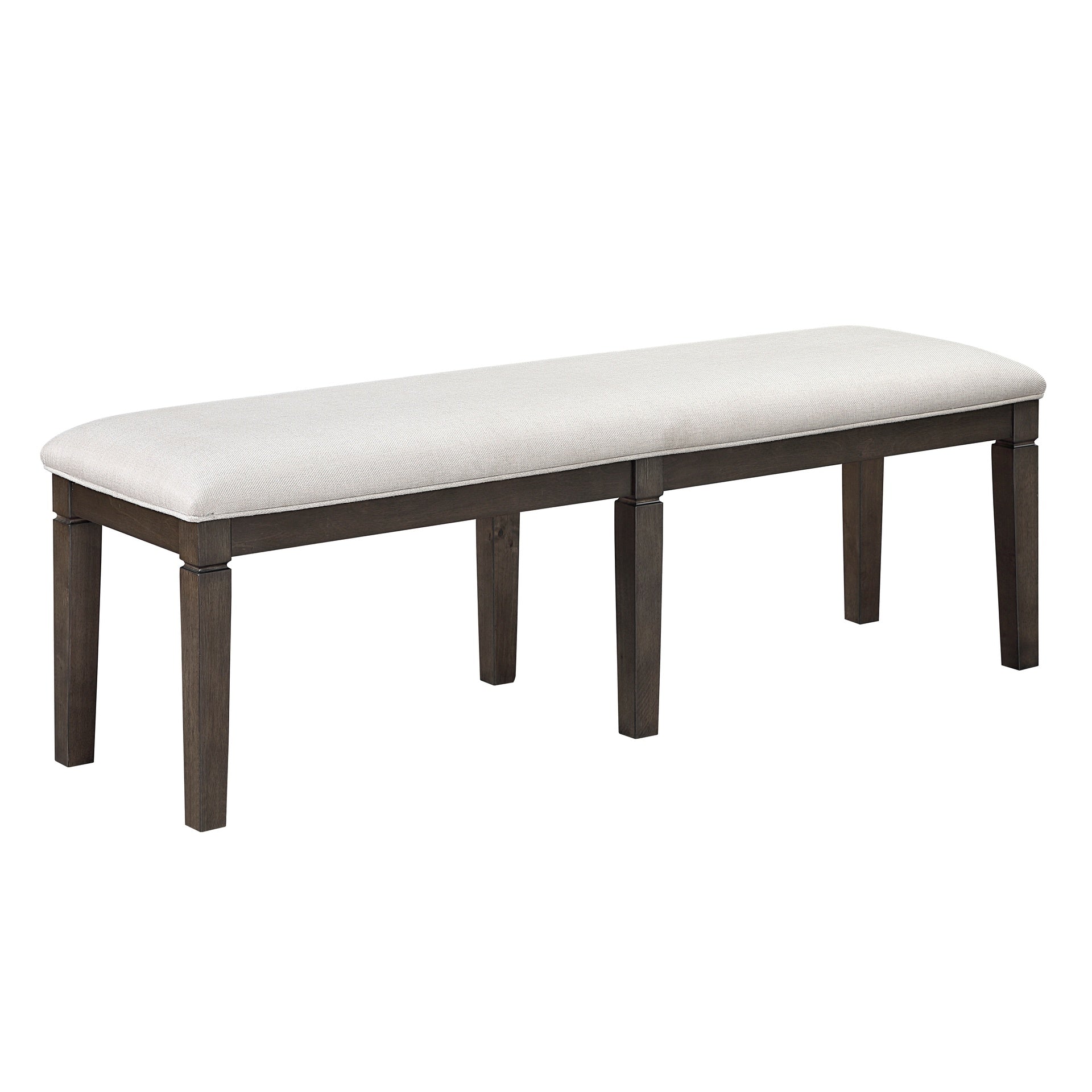 Classic Style Dark Espresso Finish Dining Bench 1pc Upholstery Seat Wooden Dining Room Furniture