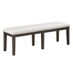 Classic Style Dark Espresso Finish Dining Bench 1pc Upholstery Seat Wooden Dining Room Furniture