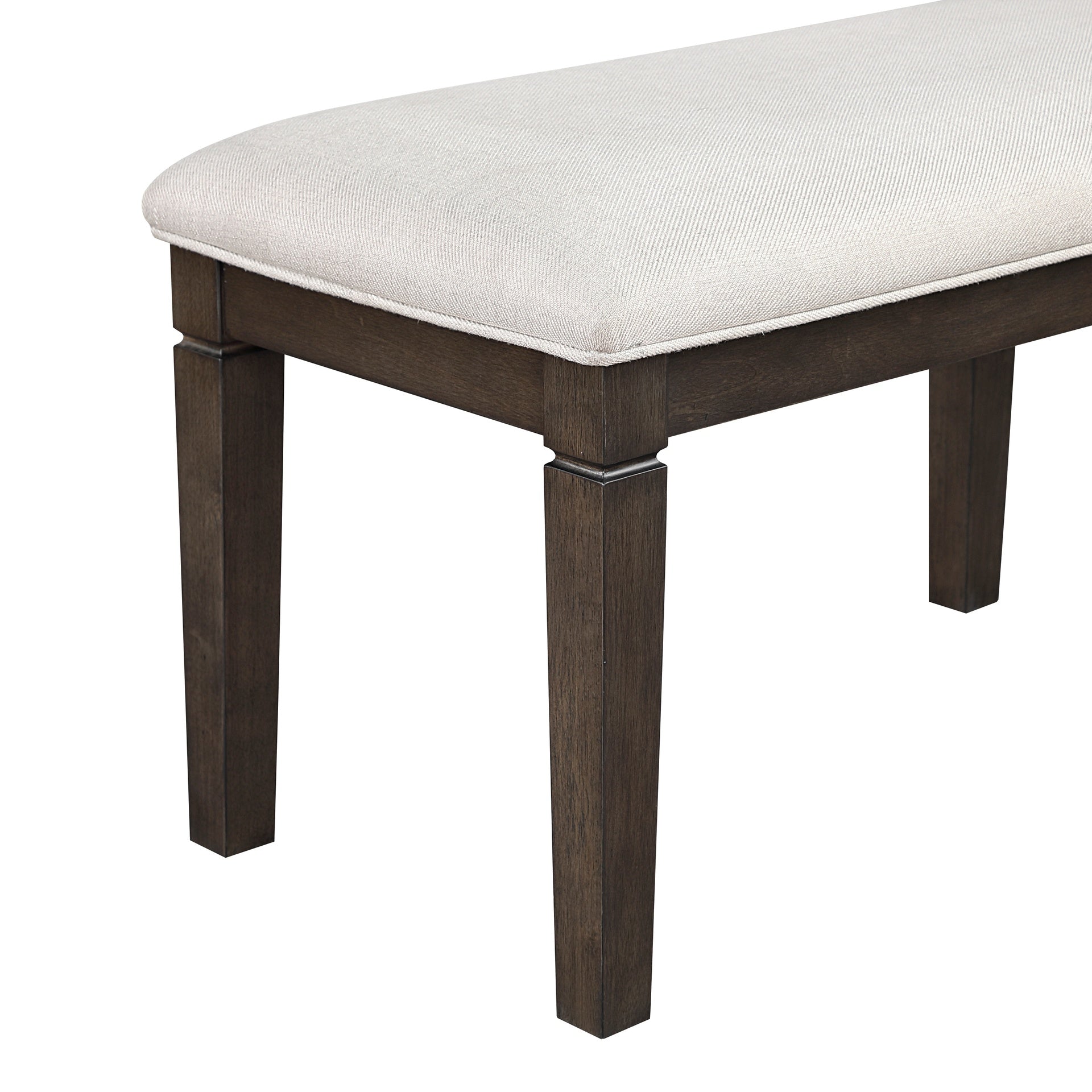 Classic Style Dark Espresso Finish Dining Bench 1pc Upholstery Seat Wooden Dining Room Furniture