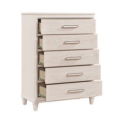 Modern Glam Style Five-Drawer Storage Chest Wooden Bedroom Furniture 1pc