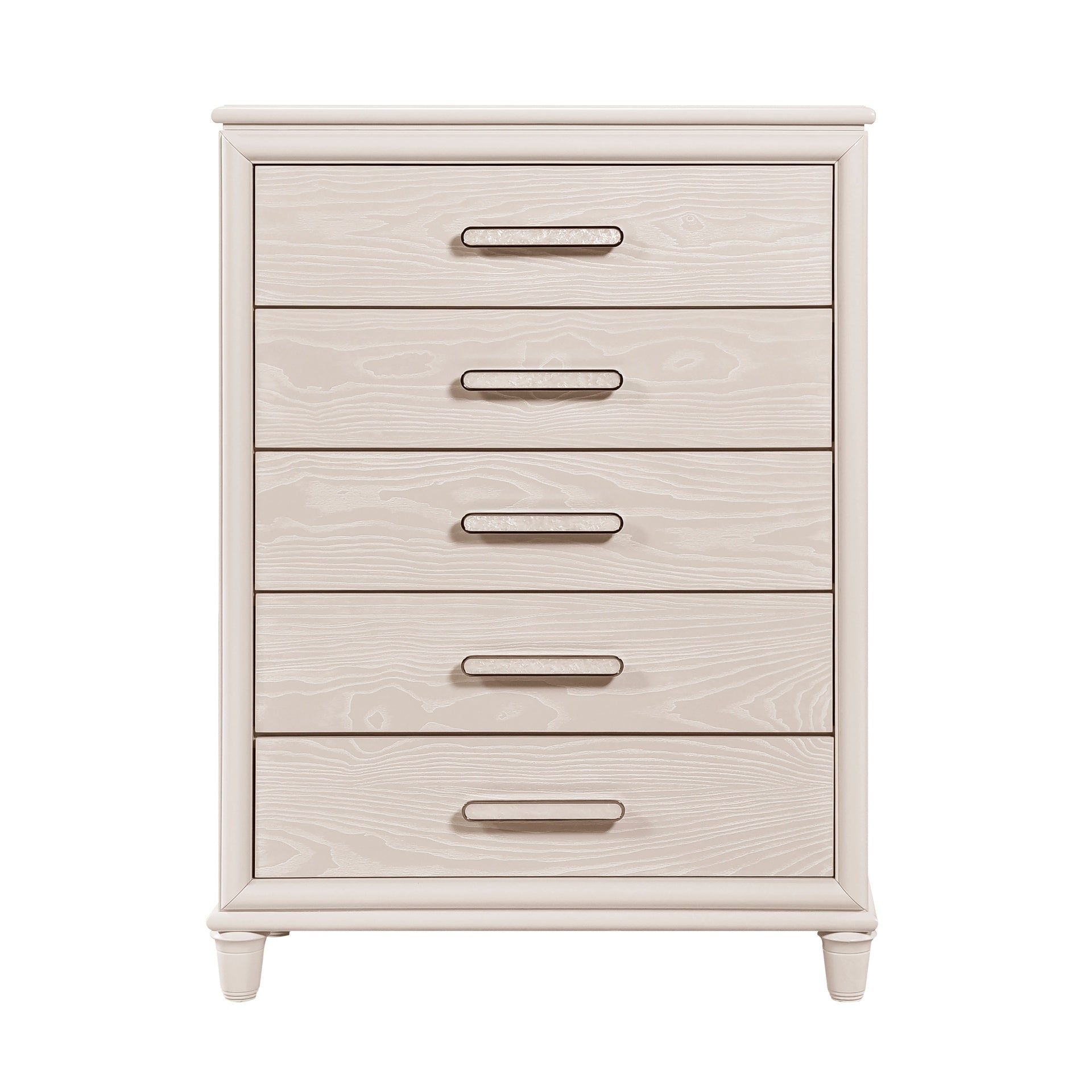 Modern Glam Style Five-Drawer Storage Chest Wooden Bedroom Furniture 1pc