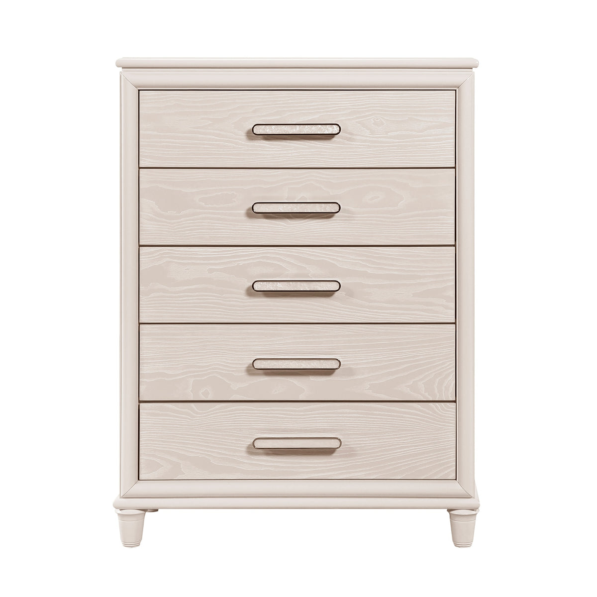 Modern Glam Style Five-Drawer Storage Chest Wooden Bedroom Furniture 1pc