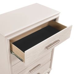 Modern Glam Style Five-Drawer Storage Chest Wooden Bedroom Furniture 1pc