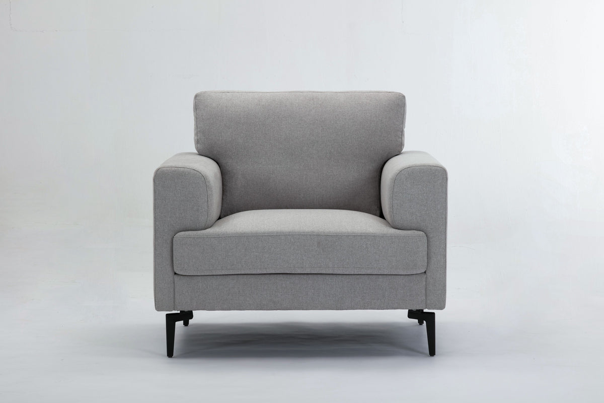 Kyrene Light Gray Linen Chair