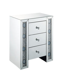 Sonia Mirrored & Faux Agate Stone Finish Accent Table (Assembled)